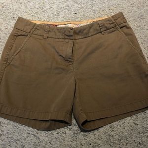 J Crew weathered chino shorts.